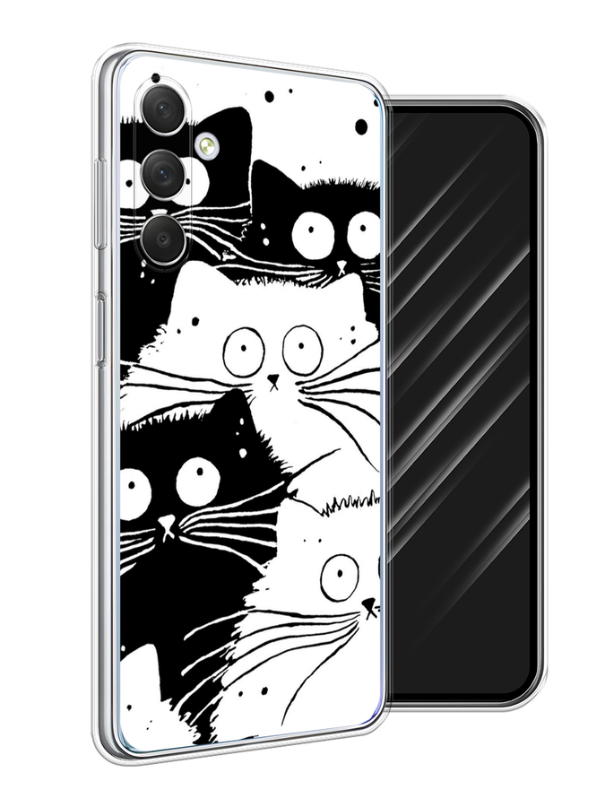 

Чехол Awog на Samsung Galaxy M54 "Коты черно-белые", Черный;белый, 2108250-2