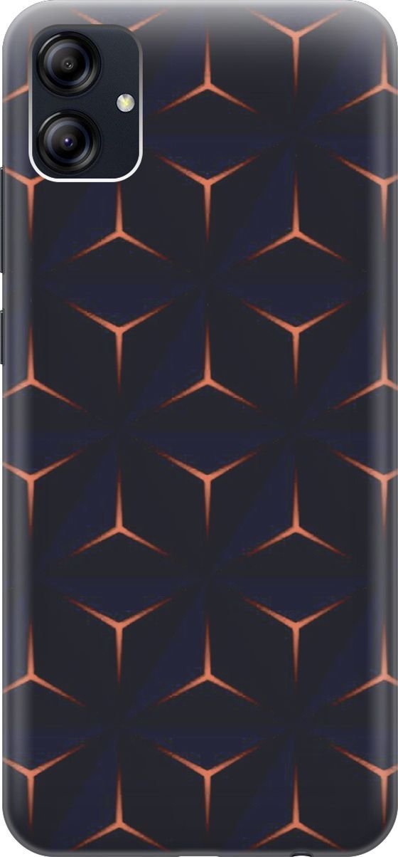 

Чехол на Samsung Galaxy A04e с эффектом блеска "Темные пирамиды", Оранжевый;черный, 158454