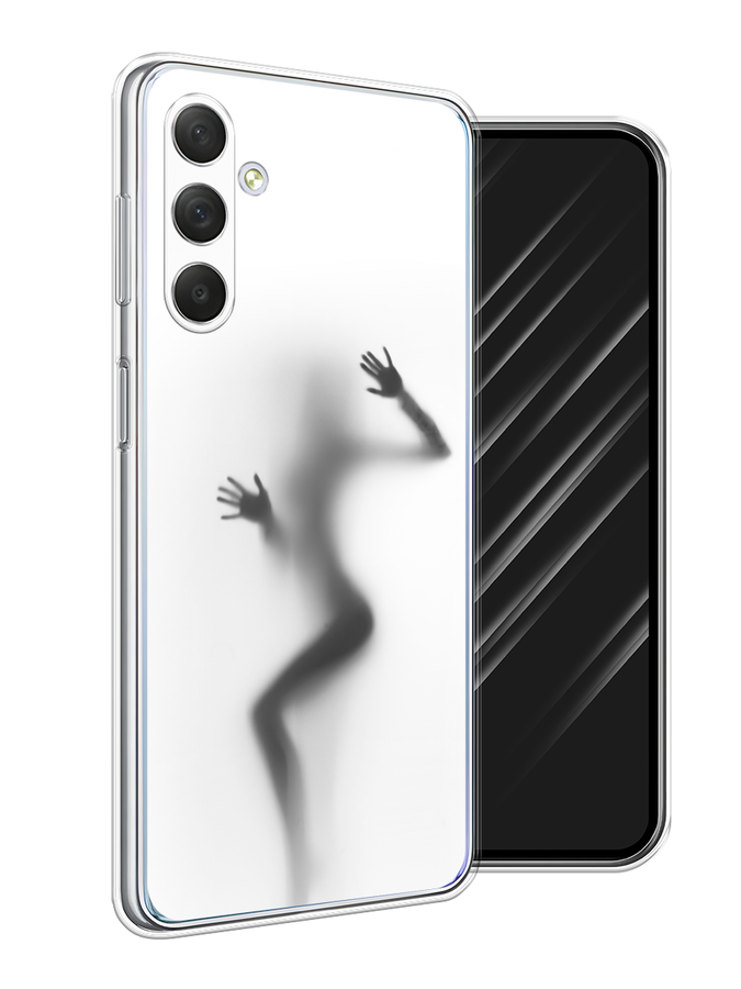 

Чехол Awog на Samsung Galaxy M54 "Девушка в душе", Серый;белый;черный, 2108250-7