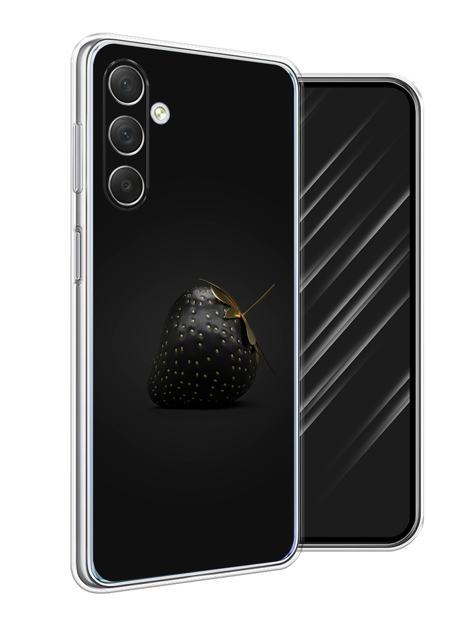 

Чехол Awog на Samsung Galaxy M54 "Черная клубника", Золотистый;черный;серый, 2108250-10