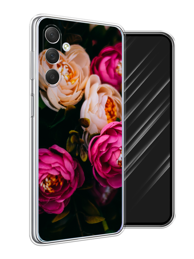 

Чехол Awog на Samsung Galaxy M54 "Розовые пионы на черном", Розовый;черный, 2108250-8