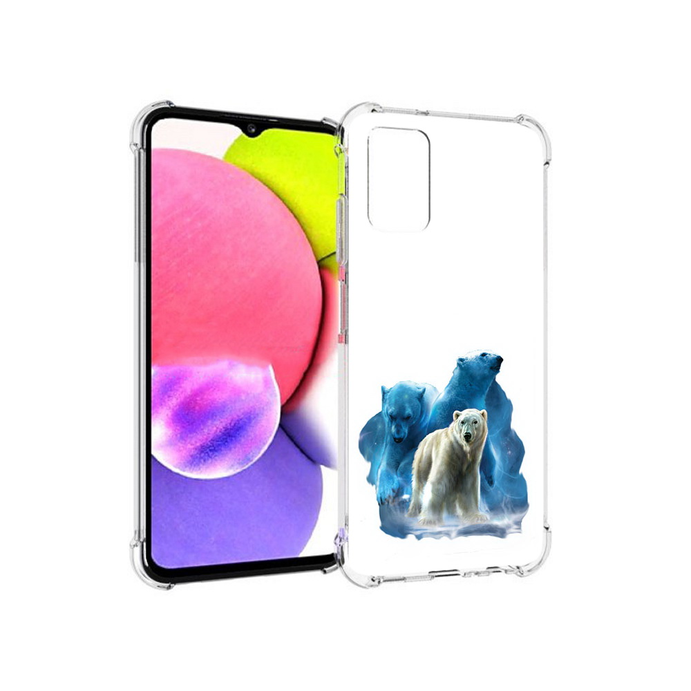 

Чехол MyPads Tocco для Samsung Galaxy A03s полярный медведь (PT162170.549.549), Прозрачный, Tocco