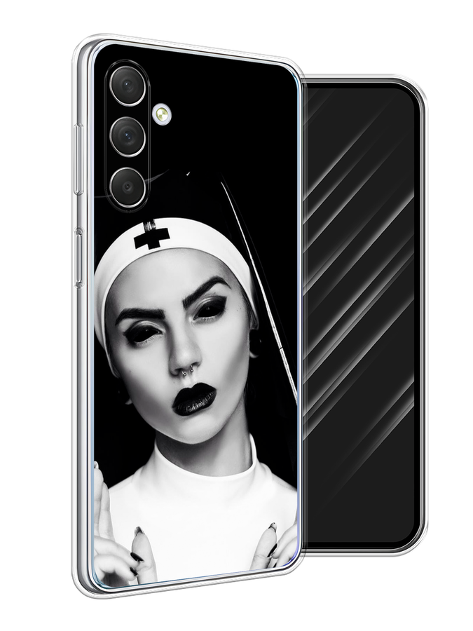 

Чехол Awog на Samsung Galaxy M54 "Черная монашка", Серый;черный, 2108250-9