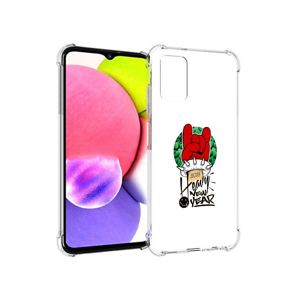 

Чехол MyPads Tocco для Samsung Galaxy A03s Гангстер новый год (PT162170.549.53), Прозрачный, Tocco