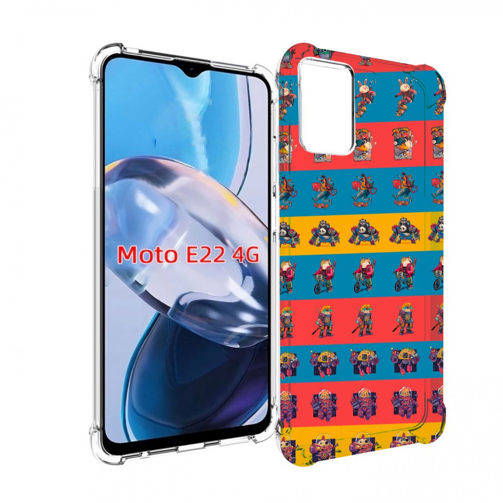 

Чехол MyPads много стикеров для Motorola Moto E22 4G / E22i 4G, Прозрачный, Tocco