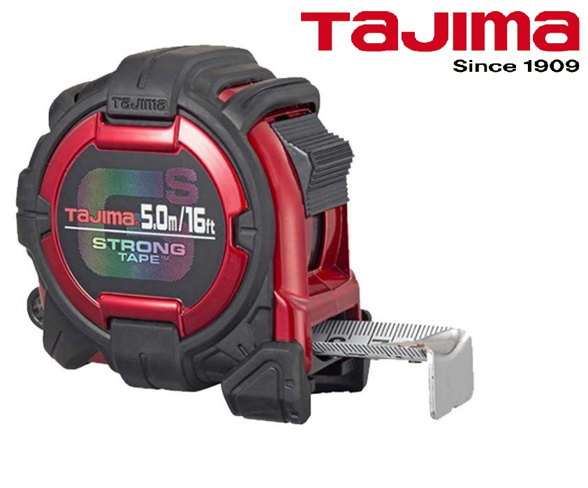 Рулетка TAJIMA GS-Lock DUAL Strong Tape 5м/25мм в обрезиненном корпусе (GAG3L25-50D-EUR) шнур разметочный шабашка в пластмассовом обрезиненном корпусе порошок 30 м