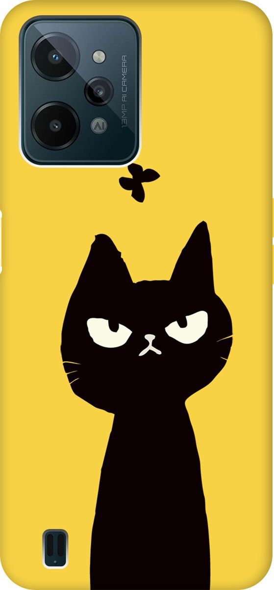

Чехол на realme C31 Silky Touch Premium с принтом "Disgruntled Cat" желтый, Желтый;черный, 1573100