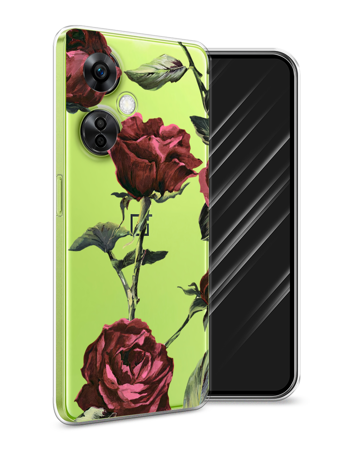 

Чехол Awog на OnePlus Nord N30 5G/Nord CE3 5G/Nord CE3 Lite "Бордовые розы фон", Бордовый, 153750-8