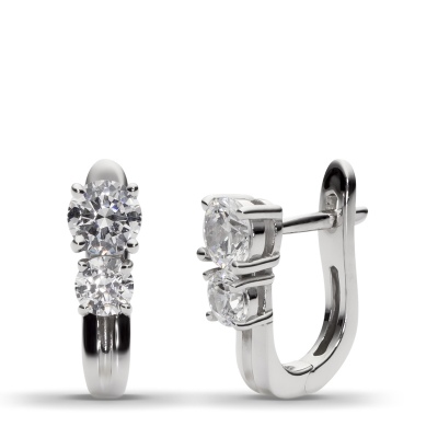 

Серьги из белого золота Эстет 01С124541, фианит, 01С124541