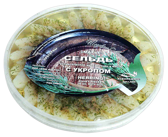 

Сельдь Fish Fabric По-царски слабосоленая кусочки филе в масле с укропом 200 г