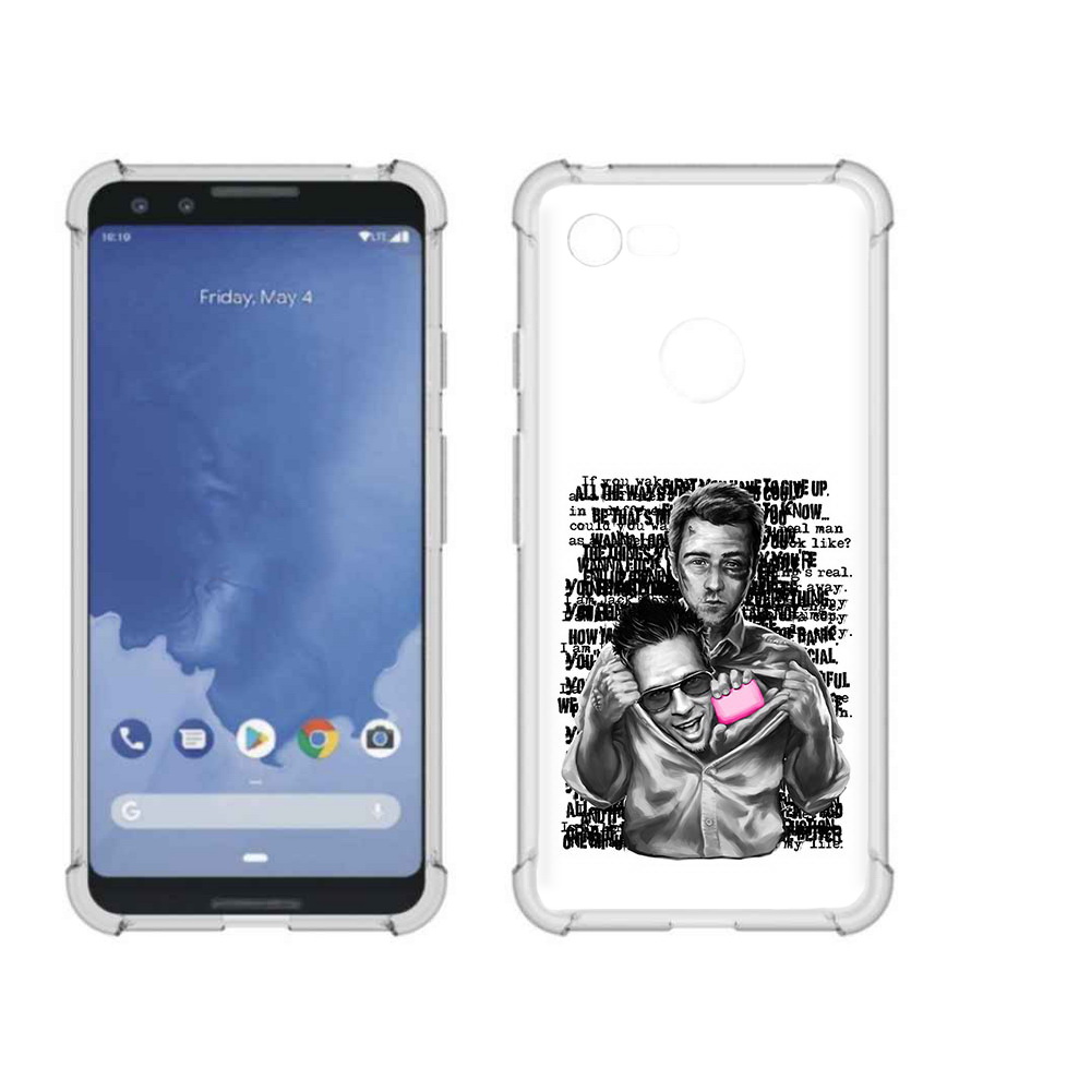 

Чехол MyPads Tocco для Google Pixel 3 бойцовский клуб, Прозрачный, Tocco