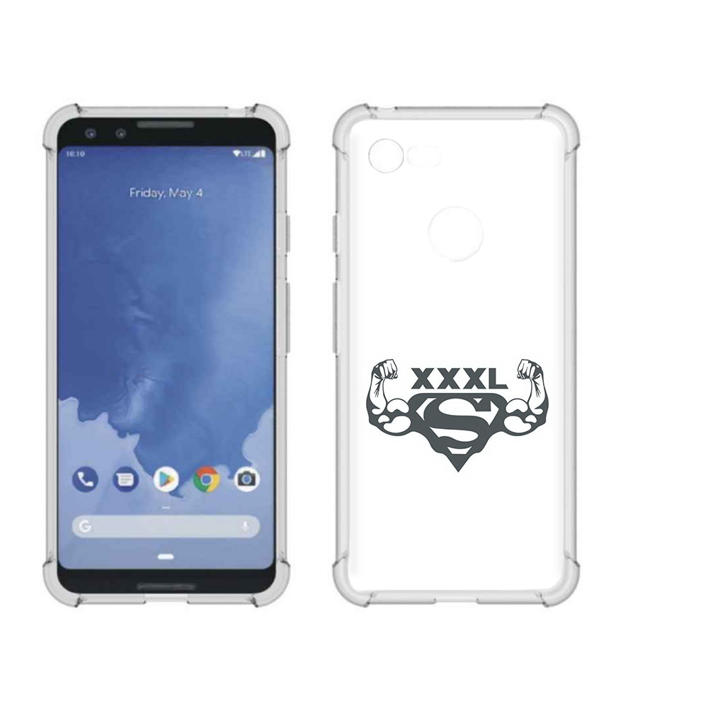 

Чехол MyPads Tocco для Google Pixel 3 бодибилдинг супермен, Прозрачный, Tocco