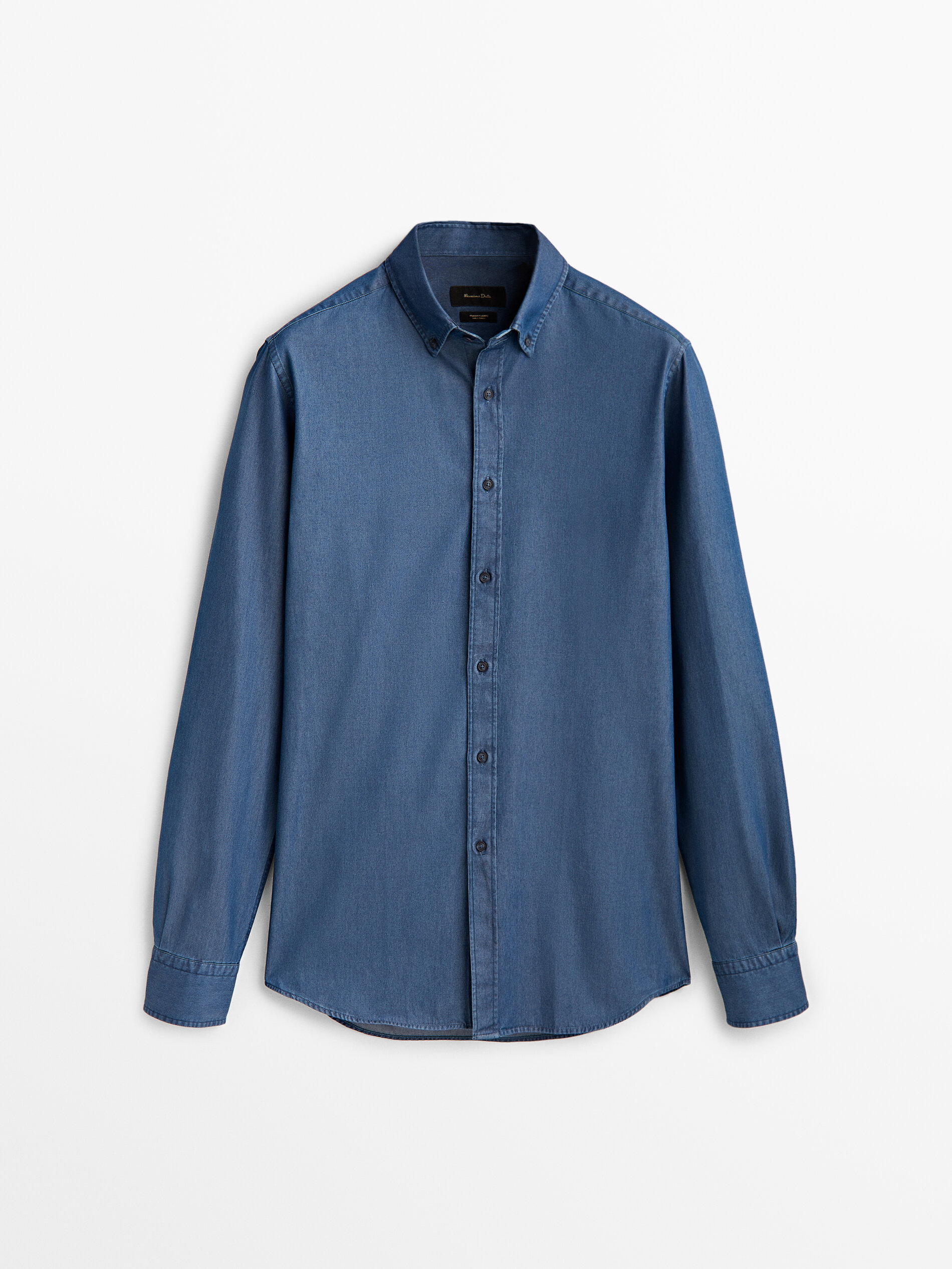 

Рубашка мужская Massimo Dutti 00145355405 синяя M, 00145355405