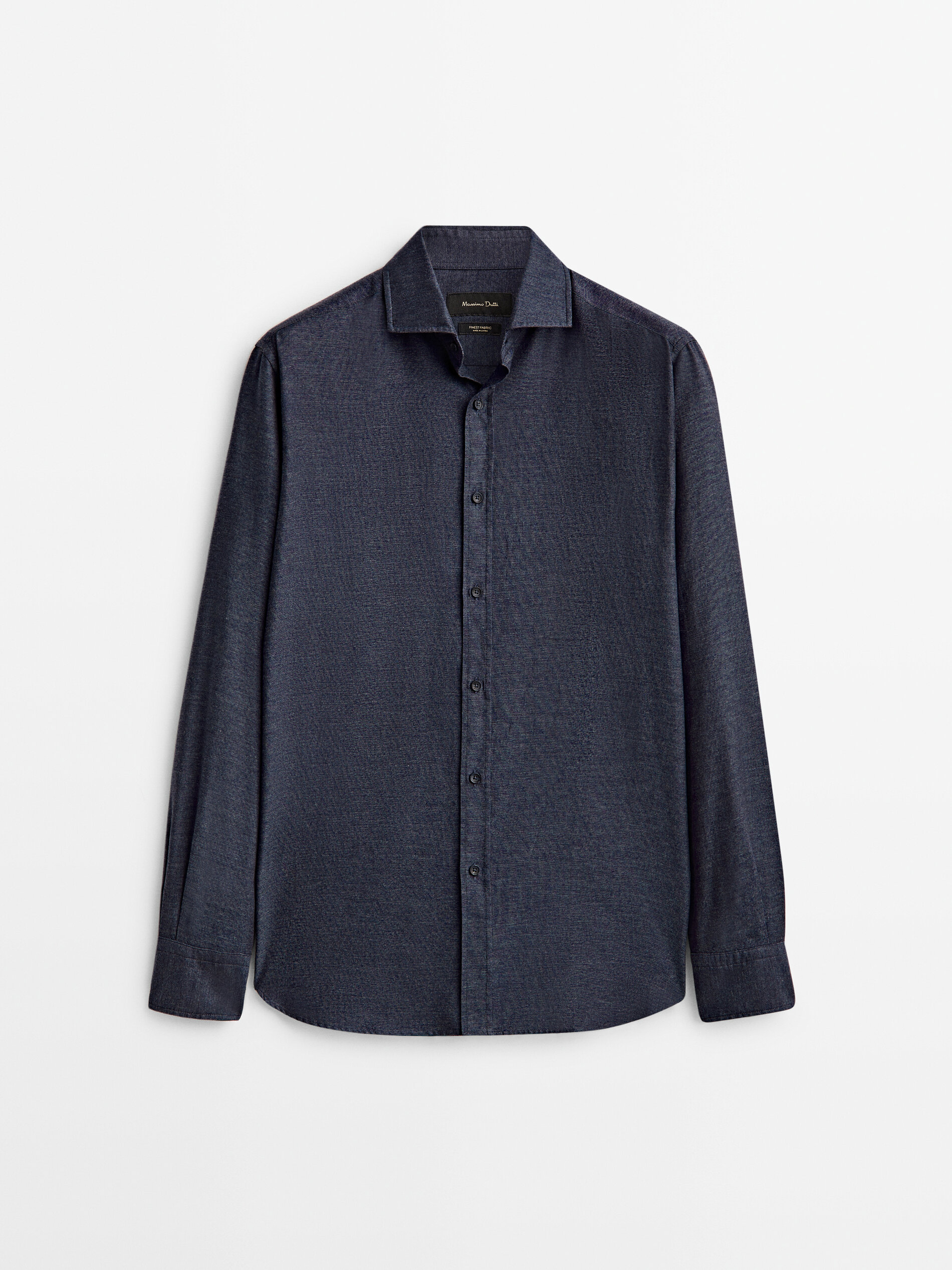 

Рубашка мужская Massimo Dutti 00117318420 голубая L, 00117318420