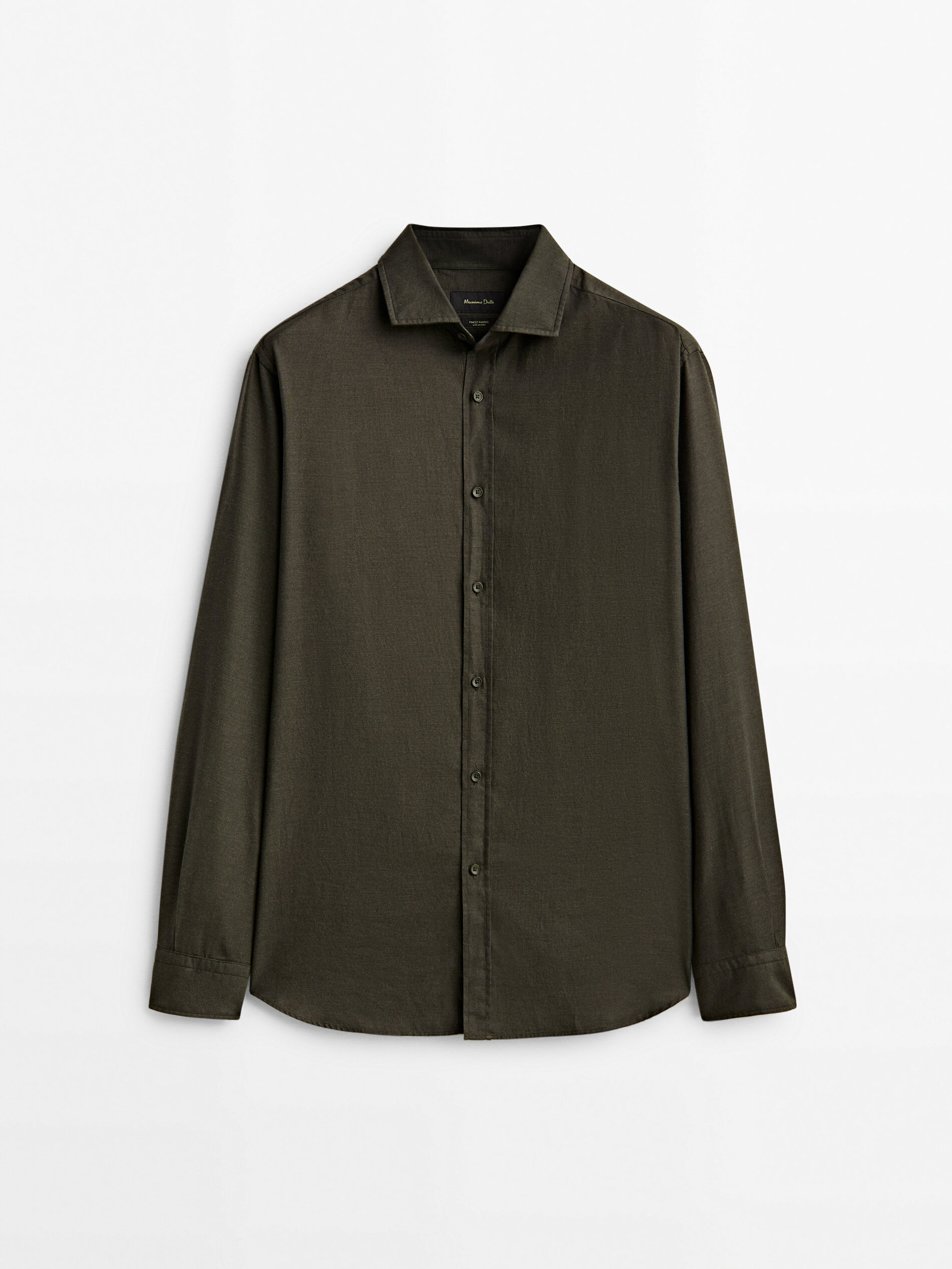 

Рубашка мужская Massimo Dutti 00117318529 зеленая XL, 00117318529