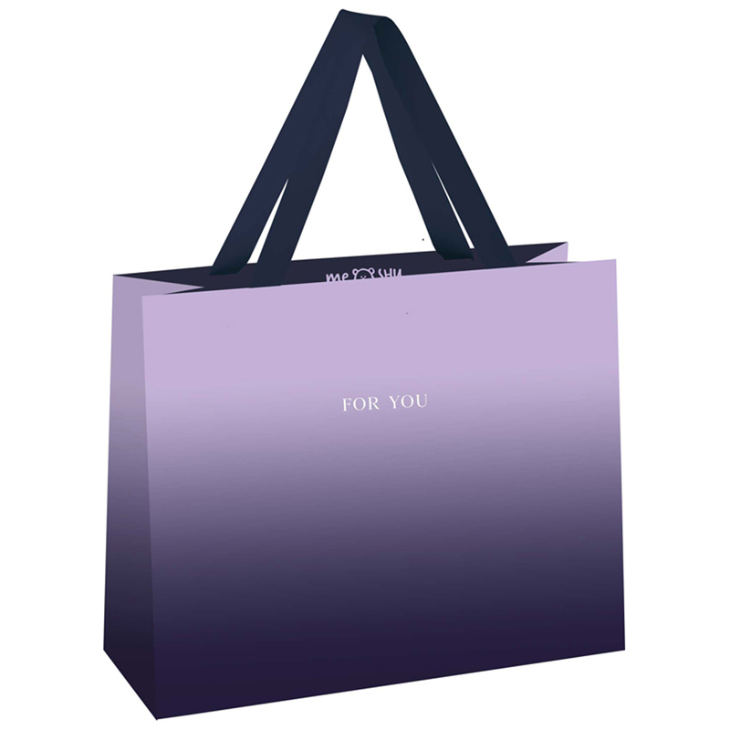 

Пакет подарочный 23x18x10см MESHU "Duotone, Purple gradient", матовая ламинация, Фиолетовый