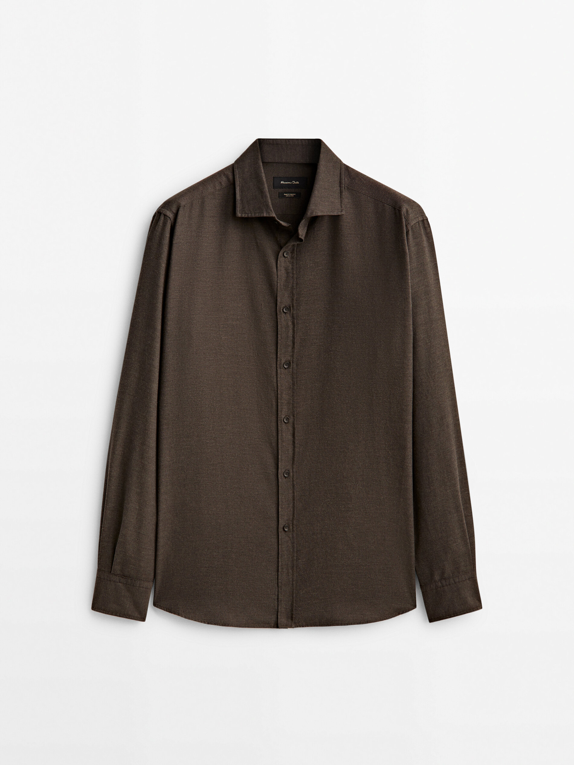 

Рубашка мужская Massimo Dutti 00117318700 коричневая XL, 00117318700