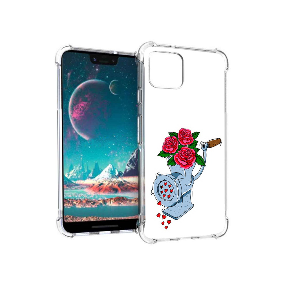 

Чехол MyPads Tocco для Google Pixel 4 Цветочные сердца (PT139521.618.199), Прозрачный, Tocco
