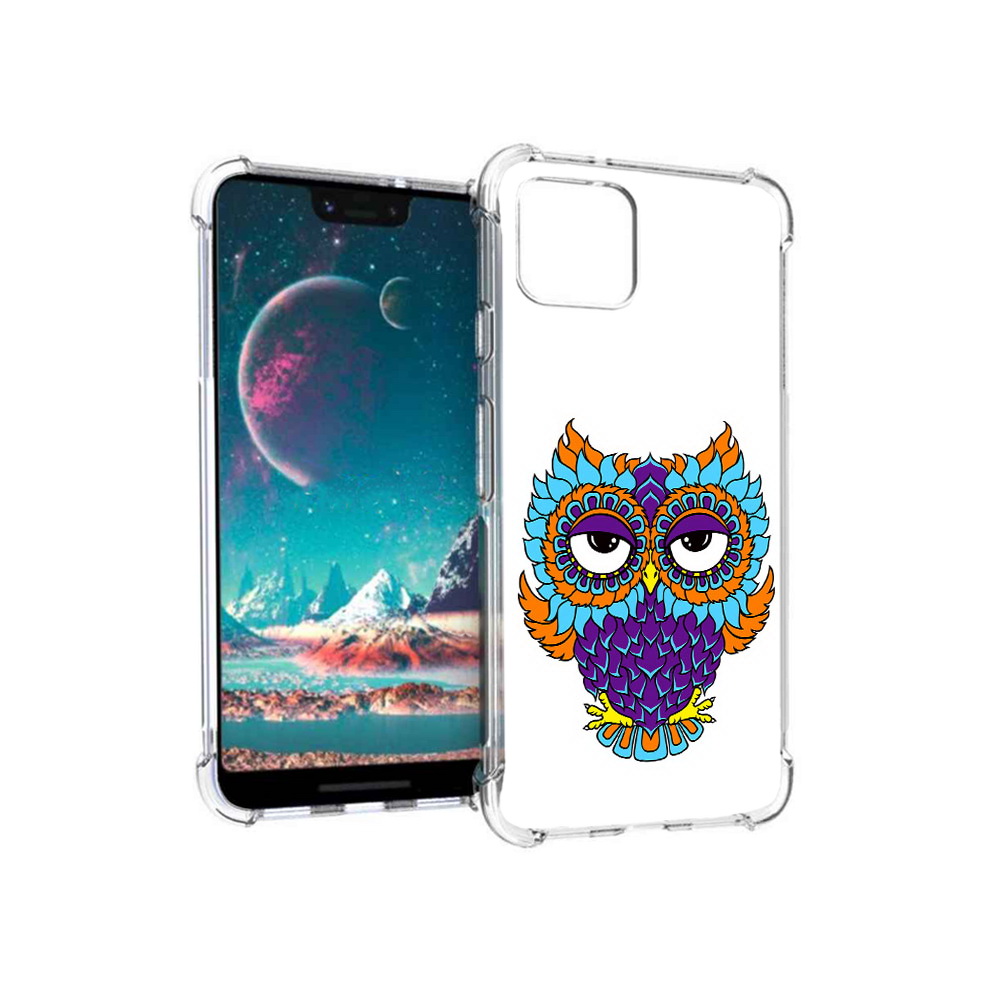 

Чехол MyPads Tocco для Google Pixel 4 Цветная сова (PT139521.618.198), Прозрачный, Tocco