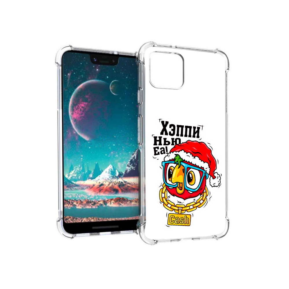 

Чехол MyPads Tocco для Google Pixel 4 Хэппи нью еа (PT139521.618.196), Прозрачный, Tocco