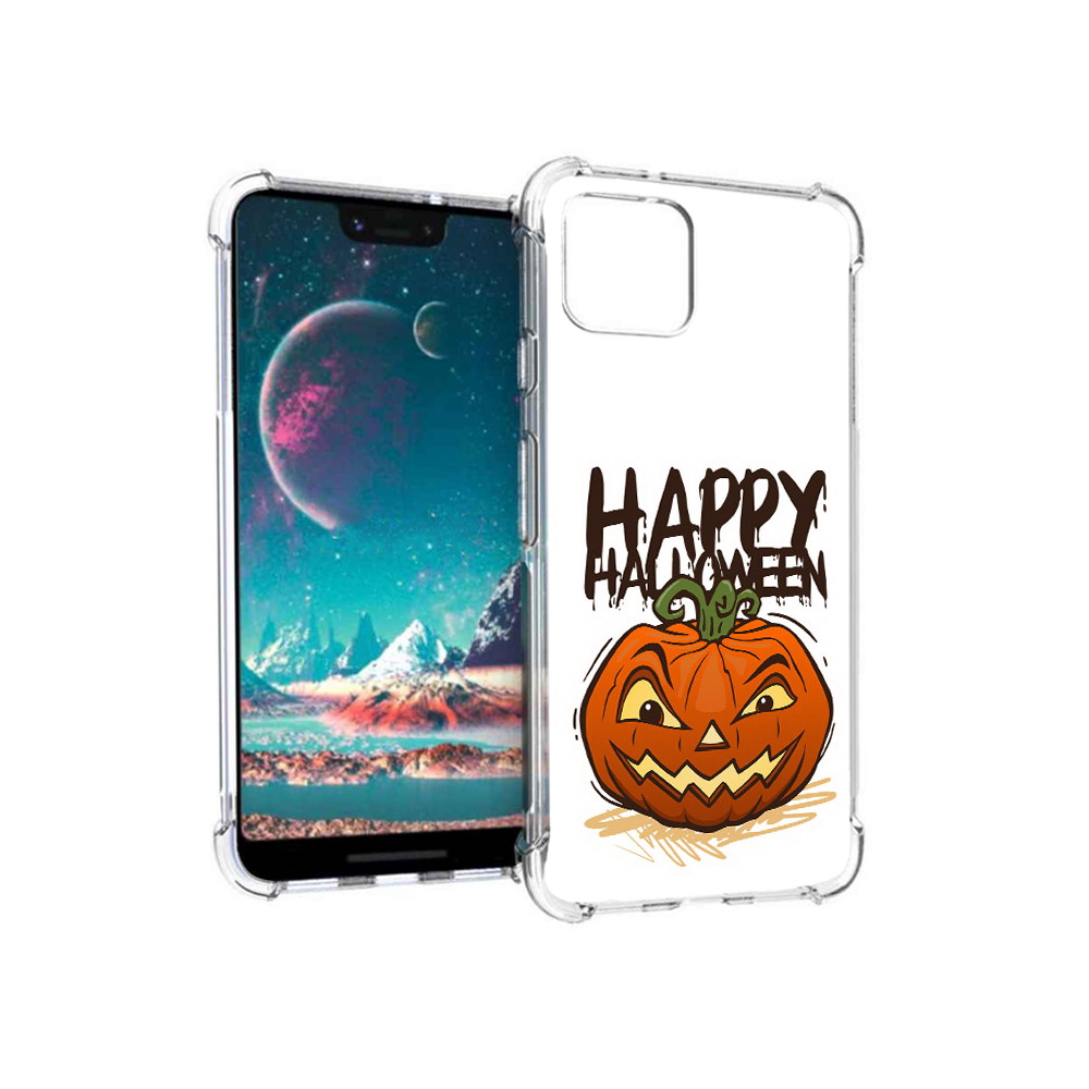 

Чехол MyPads Tocco для Google Pixel 4 Хэллоуин счастливый (PT139521.618.195), Прозрачный, Tocco