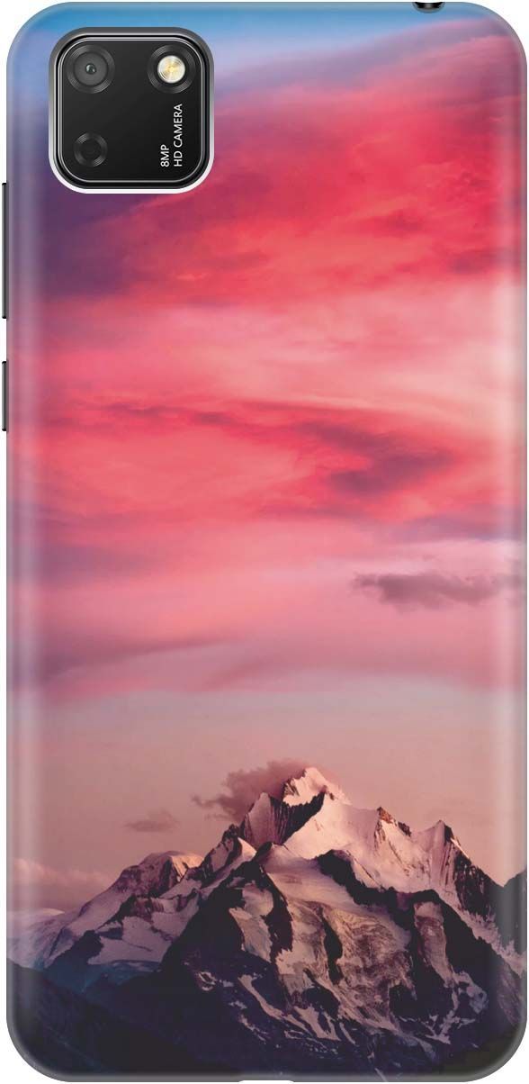 

Силиконовый чехол на Honor 9S/Huawei Y5P с принтом "Горы и небо", Коричневый;розовый, 178