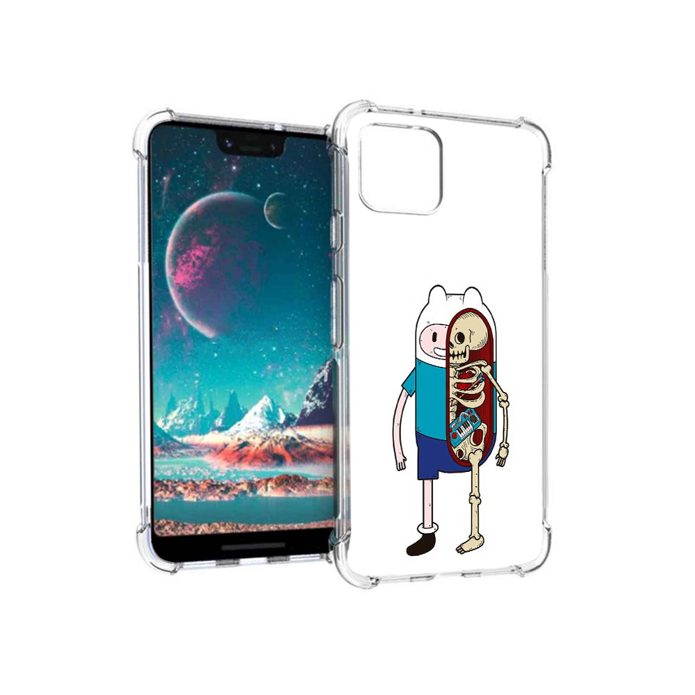 

Чехол MyPads Tocco для Google Pixel 4 Финн скелет (PT139521.618.187), Прозрачный, Tocco