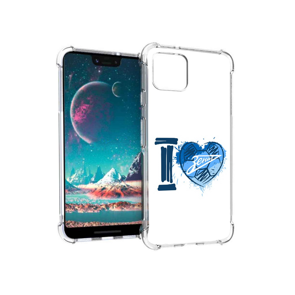 

Чехол MyPads Tocco для Google Pixel 4 ФК я люблю зенит (PT139521.618.186), Прозрачный, Tocco