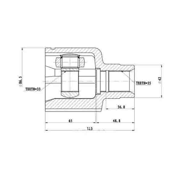 

Шрус Внутренний Ford Mondeo Ge (00--07), - R Zikmar арт. Z87940R