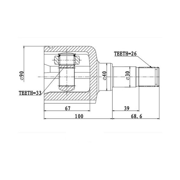 

Шрус Внутренний Ford Mondeo Ge (00--07), - L Zikmar арт. Z87941R