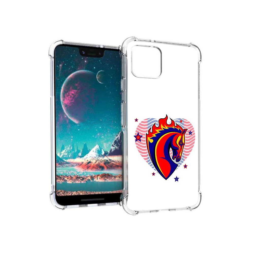 

Чехол MyPads Tocco для Google Pixel 4 ФК ЦСЛ Лошадь (PT139521.618.180), Прозрачный, Tocco