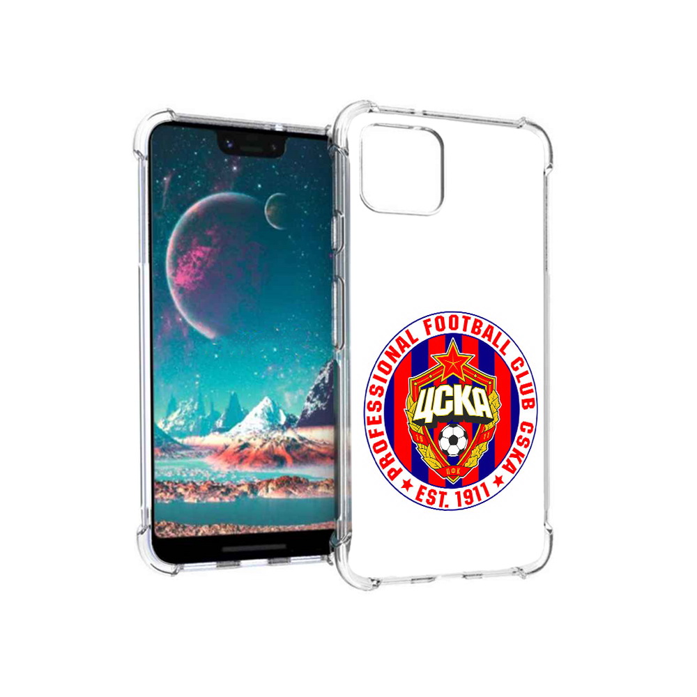 

Чехол MyPads Tocco для Google Pixel 4 ФК ЦСК логотип (PT139521.618.178), Прозрачный, Tocco