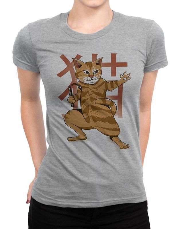 

Футболка женская DreamShirts Studio Котик Ниндзя CAT-120964g-1 серая XS, Серый, Котик Ниндзя CAT-120964g-1