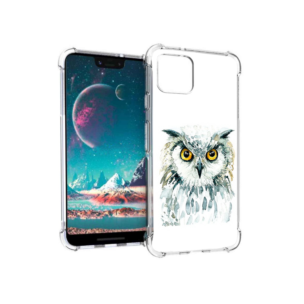 

Чехол MyPads Tocco для Google Pixel 4 Серьезная сова (PT139521.618.156), Прозрачный, Tocco
