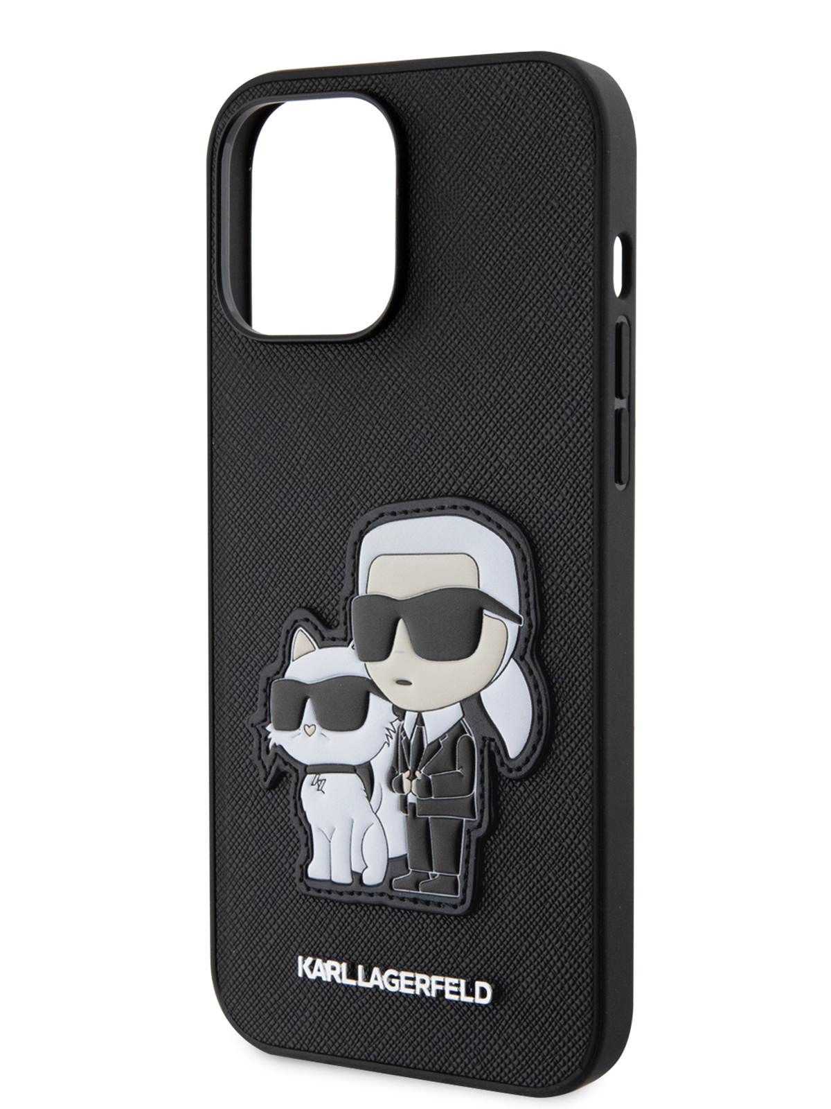 Чехол Karl Lagerfeld для iPhone 13 Pro Max из экокожи Karl & Choupette, Black