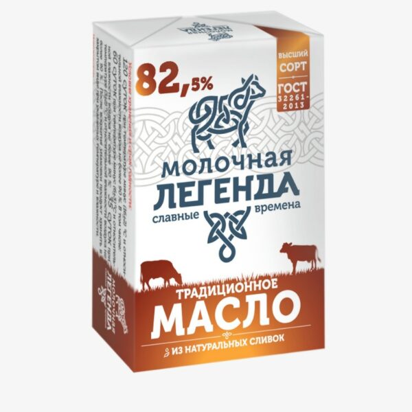 Масло сливочное Молочная легенда Традиционное, 82,5%, 180 г