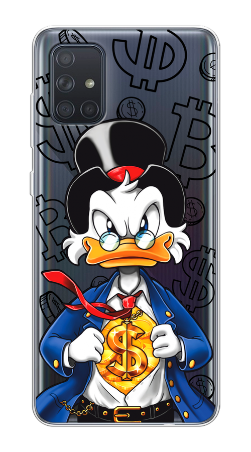

Чехол на Samsung Galaxy A71 4G "Scrooge Goldman", Черный;белый;синий, 29050-1
