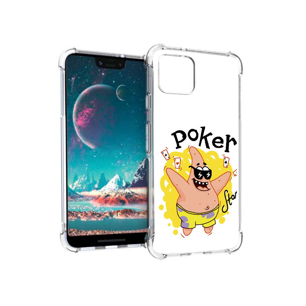 

Чехол MyPads Tocco для Google Pixel 4 Патрик (PT139521.618.133), Прозрачный, Tocco