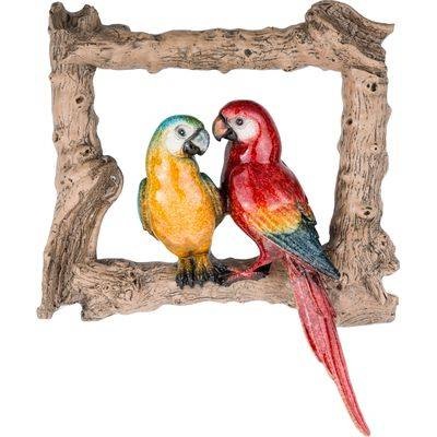 фото Панно настенное попугаи 27х7х31,2см lefard