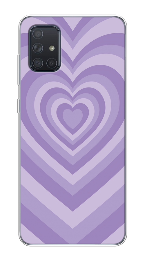 

Чехол на Samsung Galaxy A71 4G "Violet heart latte", Фиолетовый, 29050-1