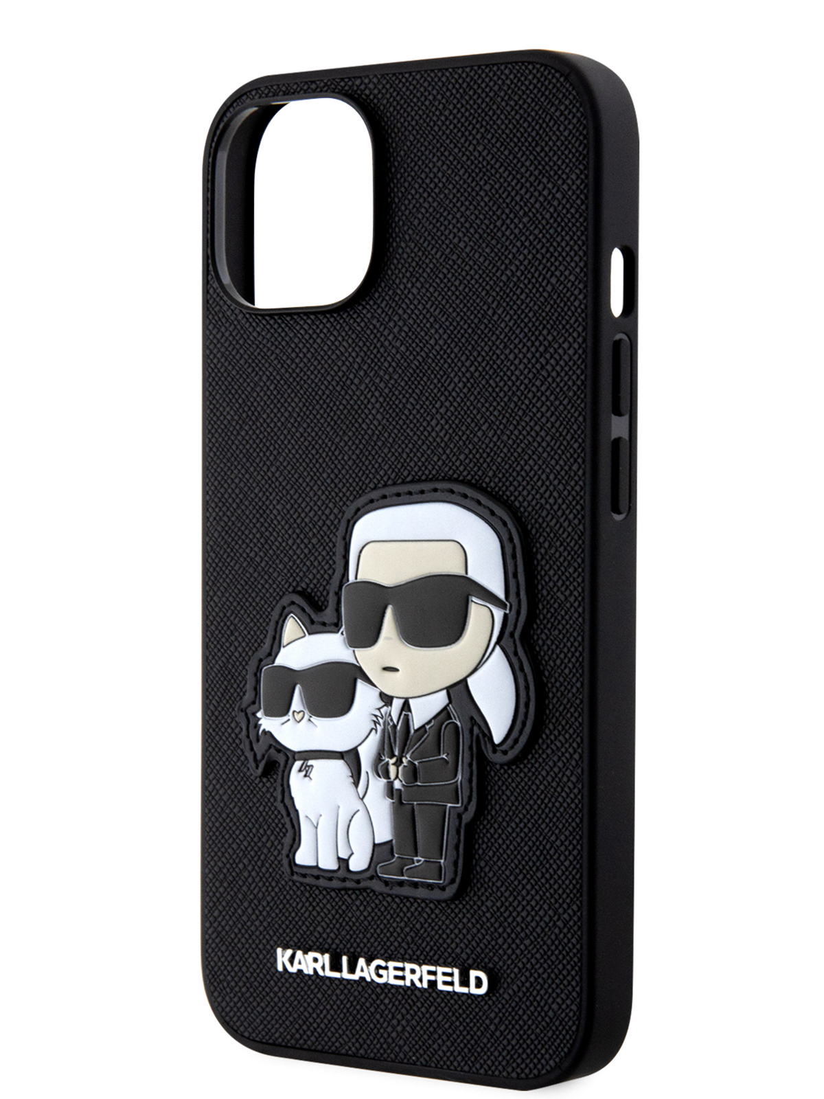 Чехол Karl Lagerfeld для iPhone 14 из экокожи, черный