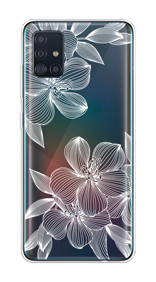 

Чехол на Samsung Galaxy A51 "Крокус", Белый;прозрачный, 28950-1