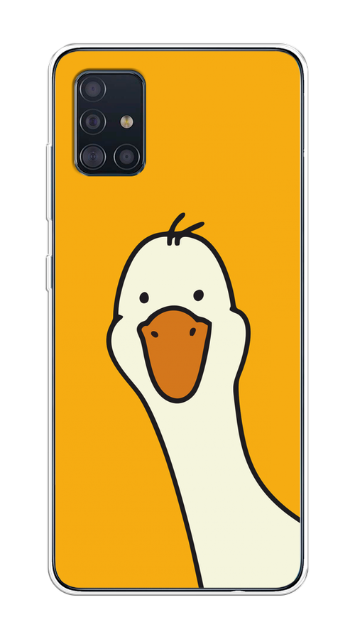 

Чехол на Samsung Galaxy A51 "Утка на желтом фоне", Желтый;красный, 28950-1