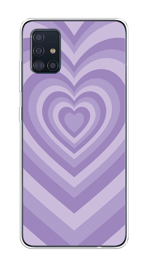 

Чехол на Samsung Galaxy A51 "Violet heart latte", Фиолетовый, 28950-1