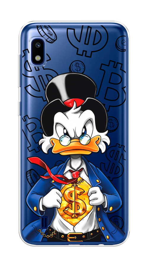

Чехол на Samsung Galaxy A10 "Scrooge Goldman", Черный;белый;синий, 27950-1