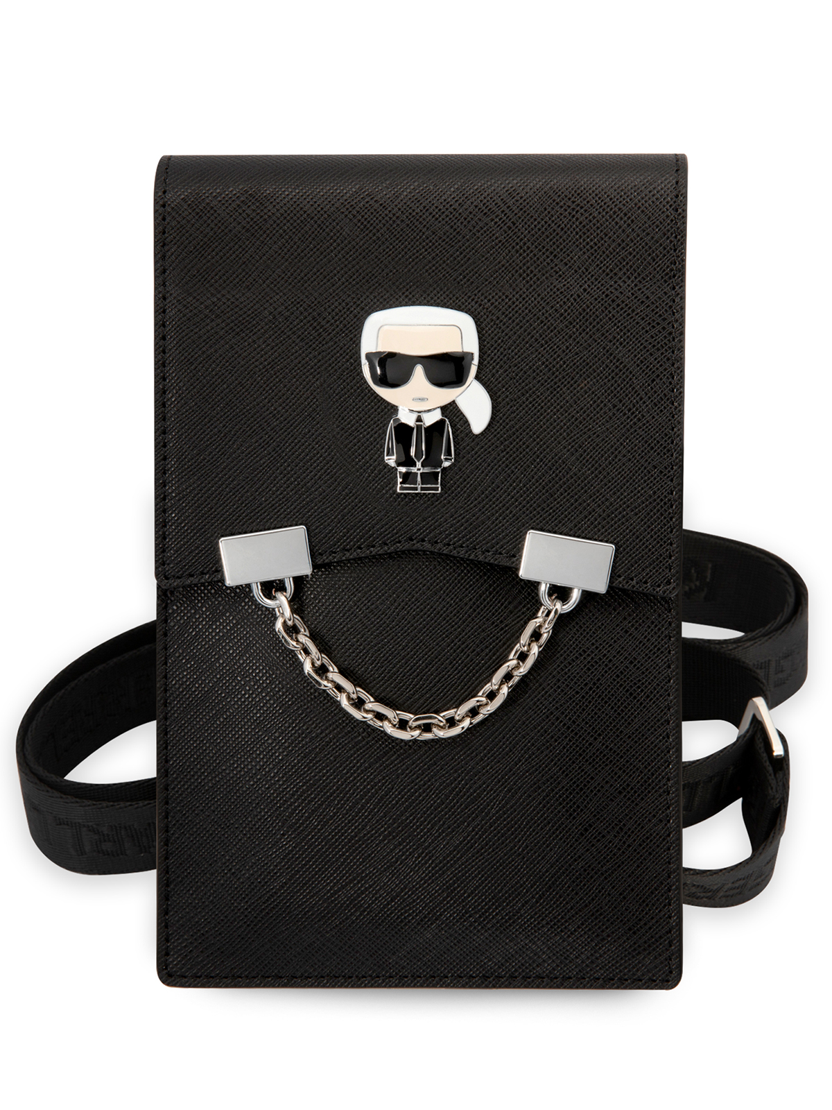 Сумка Karl Lagerfeld для смартфонов из экокожи с цепочкой Black