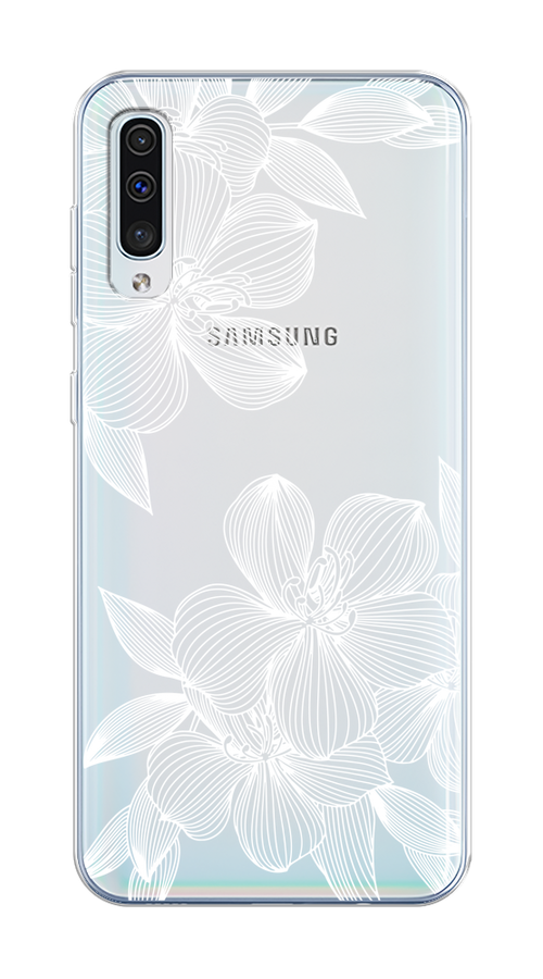 

Чехол на Samsung Galaxy A50/A30S "Крокус", Белый;прозрачный, 27750-1