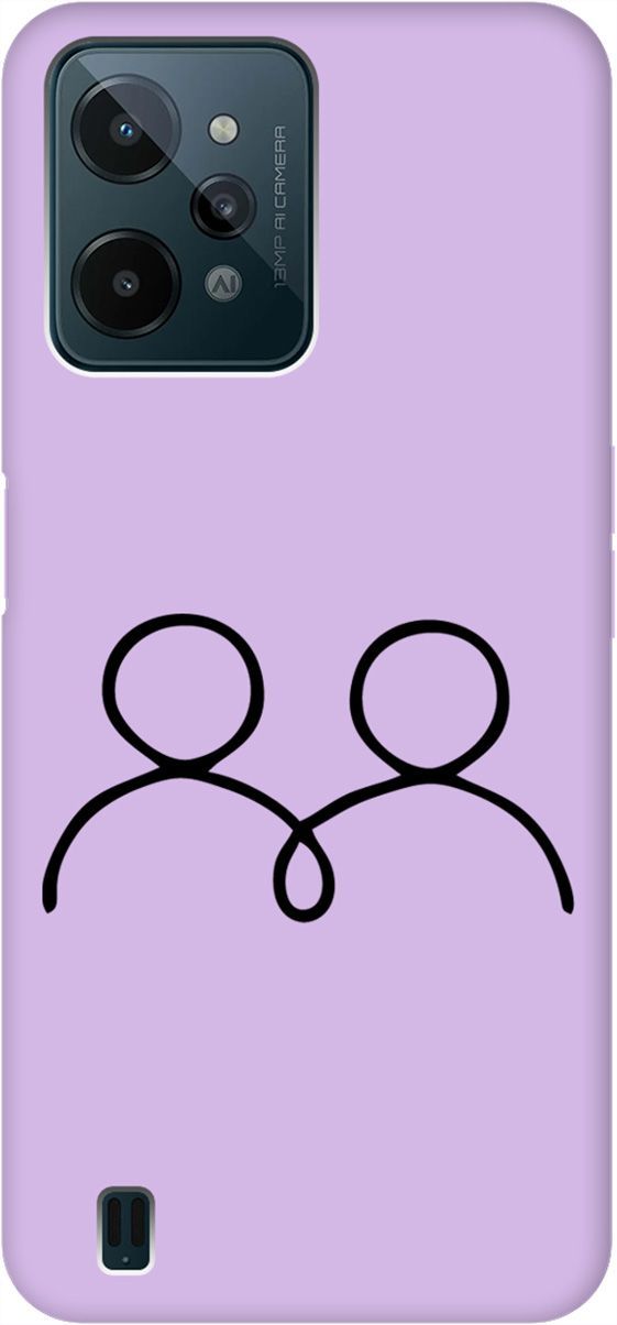 

Чехол на Realme C31 "Couple Lines" сиреневый, Фиолетовый;серый, 1573100