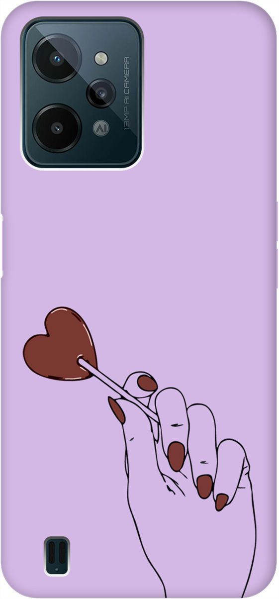 

Чехол на realme C31 Silky Touch Premium с принтом "Heartbreaker" сиреневый, Фиолетовый;красный, 1573000