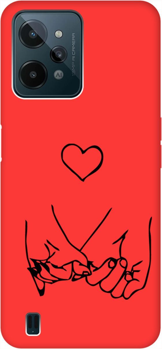 

Чехол на Realme C31 "Lovers Hands" красный, Красный;серый, 1573100